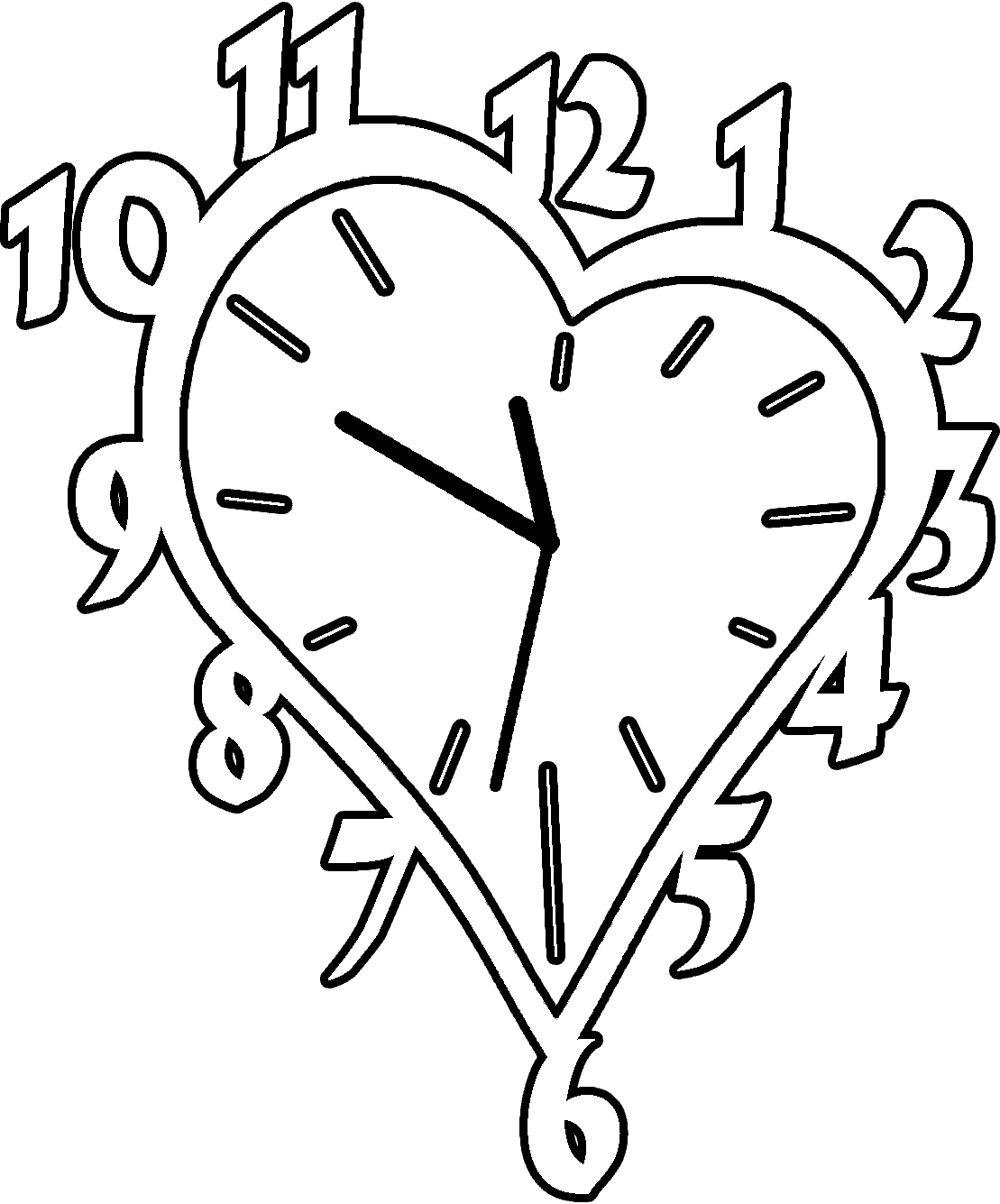 heartclock.gif (1109×1335) Modèles pour scie à chantourner, Horloge